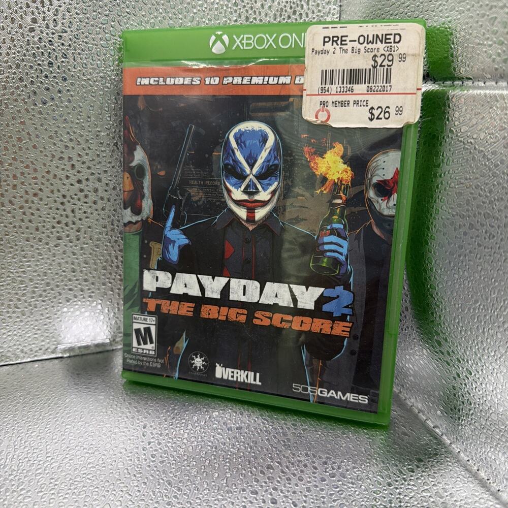Payday 2: The Big Score Video Game (Microsoft Xbox One, 2016) Not Tested